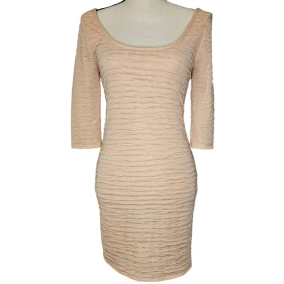 NWT - Material Girl Peach Sparkly Cocktail Dress - Picture 4 of 12